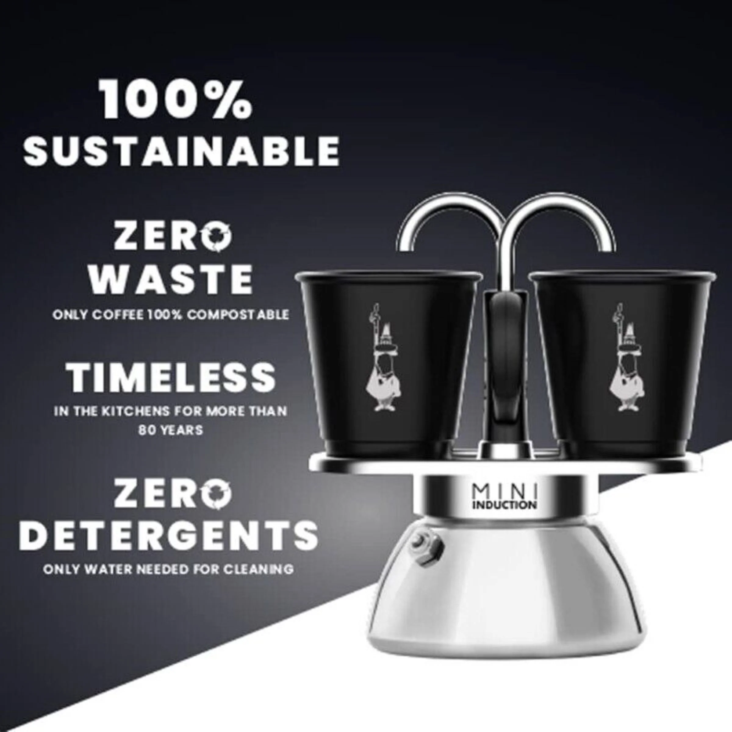 Bialetti Mini Induction - 2 Cup - Image 2