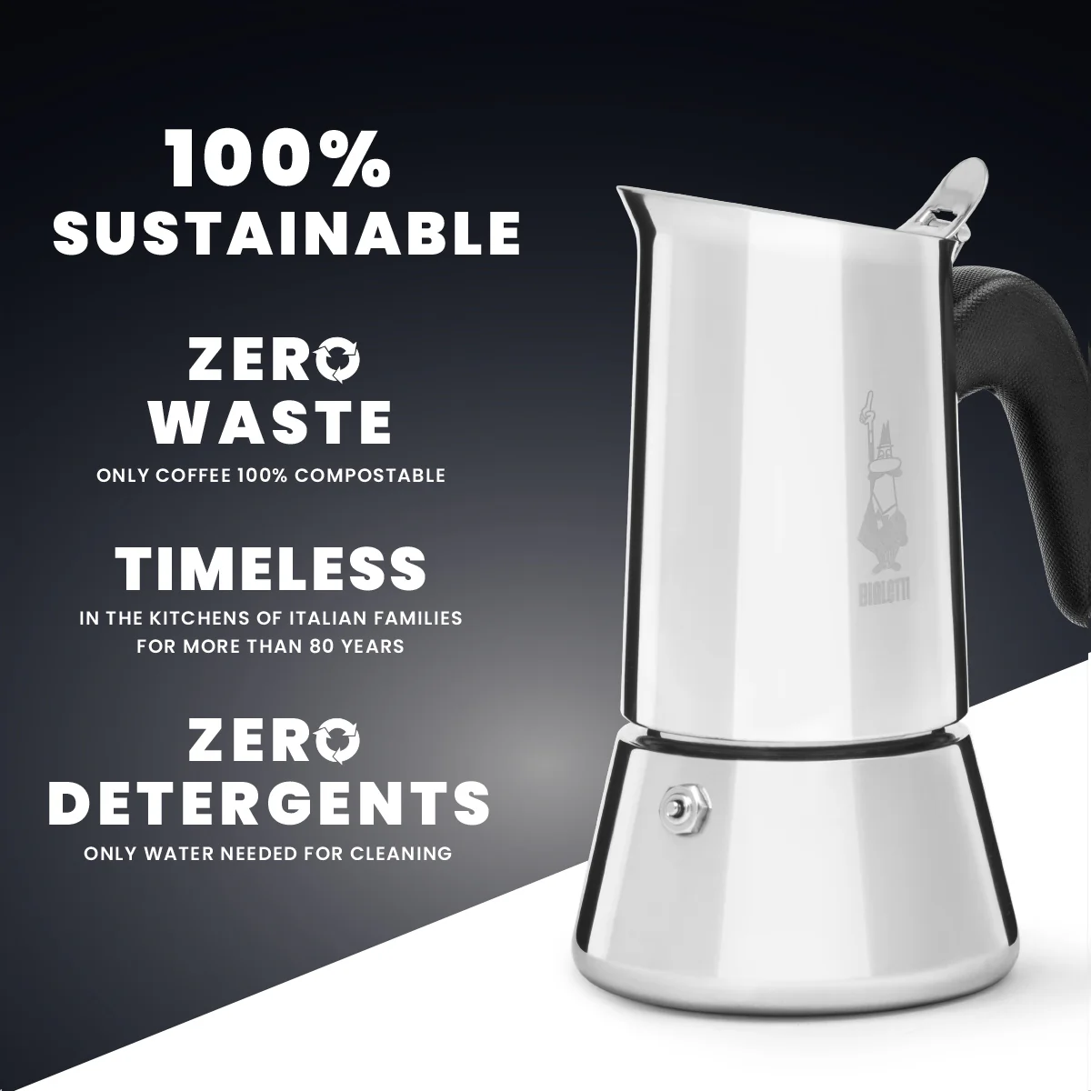 Bialetti Venus - 4 Espresso Cup - Induction Suitable - Image 3